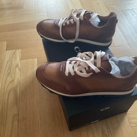 Mens Coach Leather Saddle Shoes - Picture 1 of 4